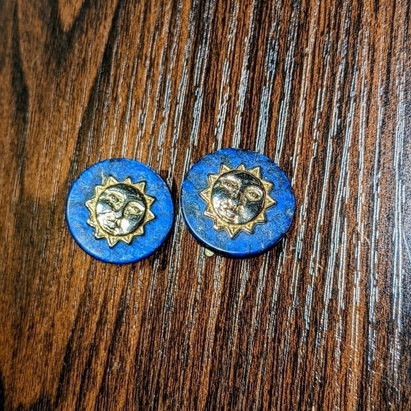 Vintage Jewelry - Celestial Sun Clip-on Earrings